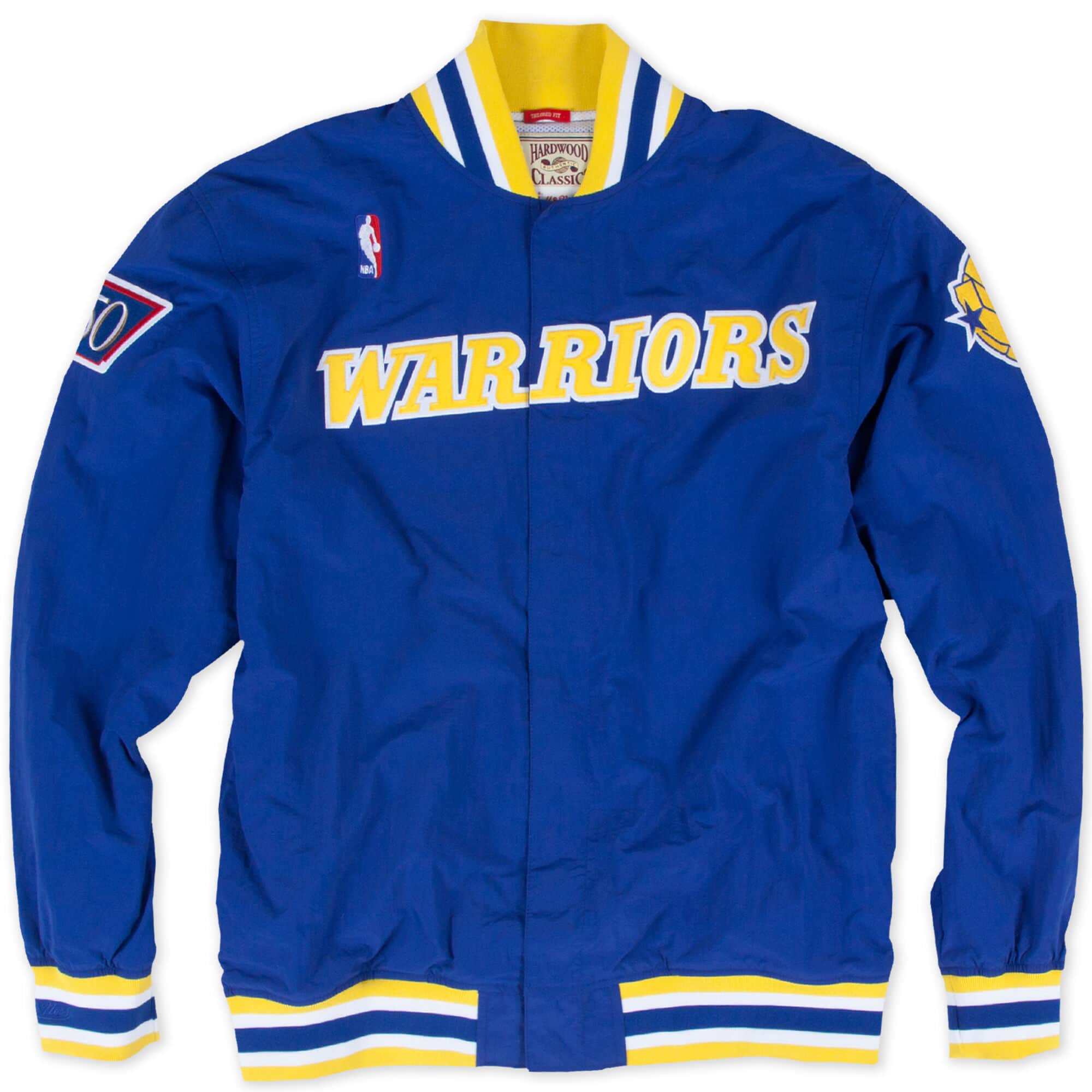 Mens Mitchell & Ness NBA AUTHENTIC WARM UP JACKET WARRIORS 96-97