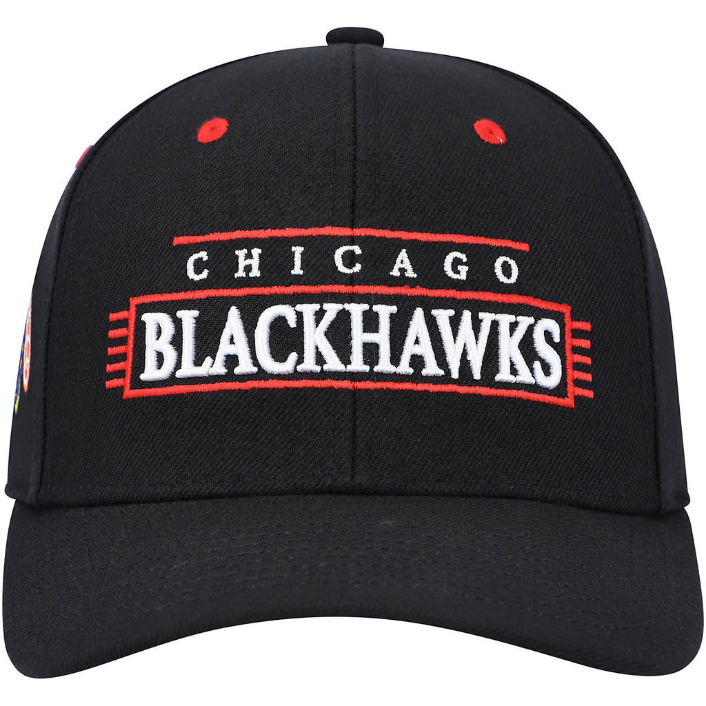 MENS MITCHELL & NESS NHL TEAM LOFI PRO SNAPBACK BLACKHAWKS - BLACK