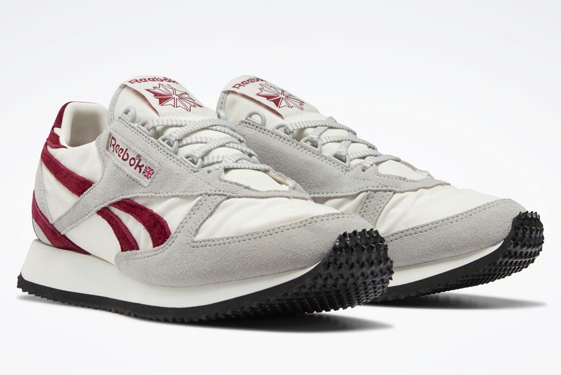 [H04987] Mens Reebok VICTORY G 'PURE GREY CLASSIC BURGUNDY'