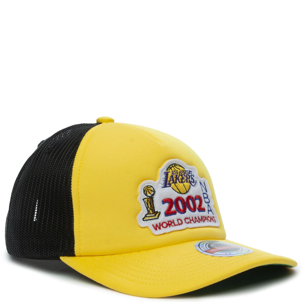 MENS MITCHELL & NESS NBA CHAMPIONSHIP TRUCKER LAKERS - YELLOW