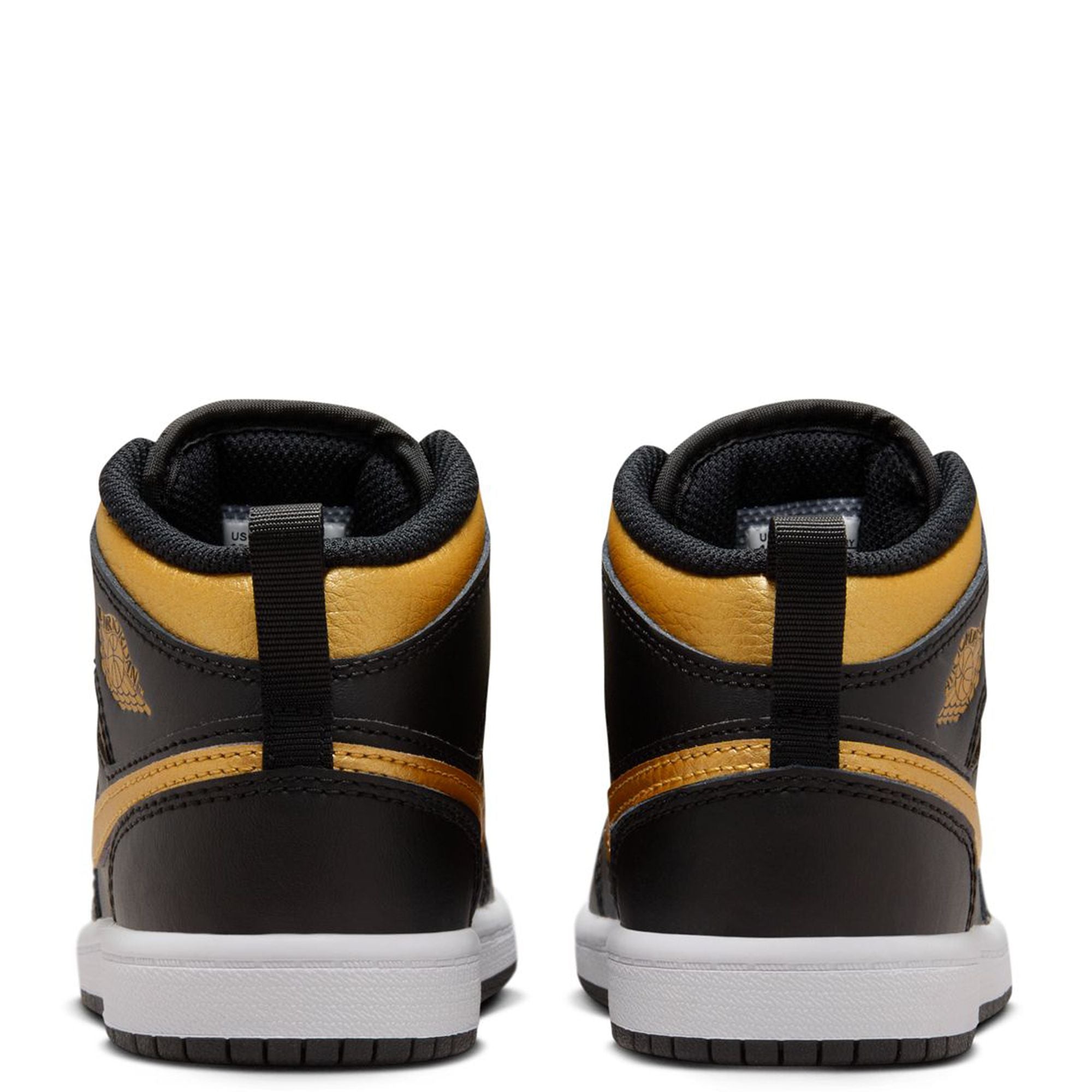 [DQ8424-071] PRESCHOOL AIR JORDAN RETRO 1 MID 'METALLIC GOLD BLACK (PS)'
