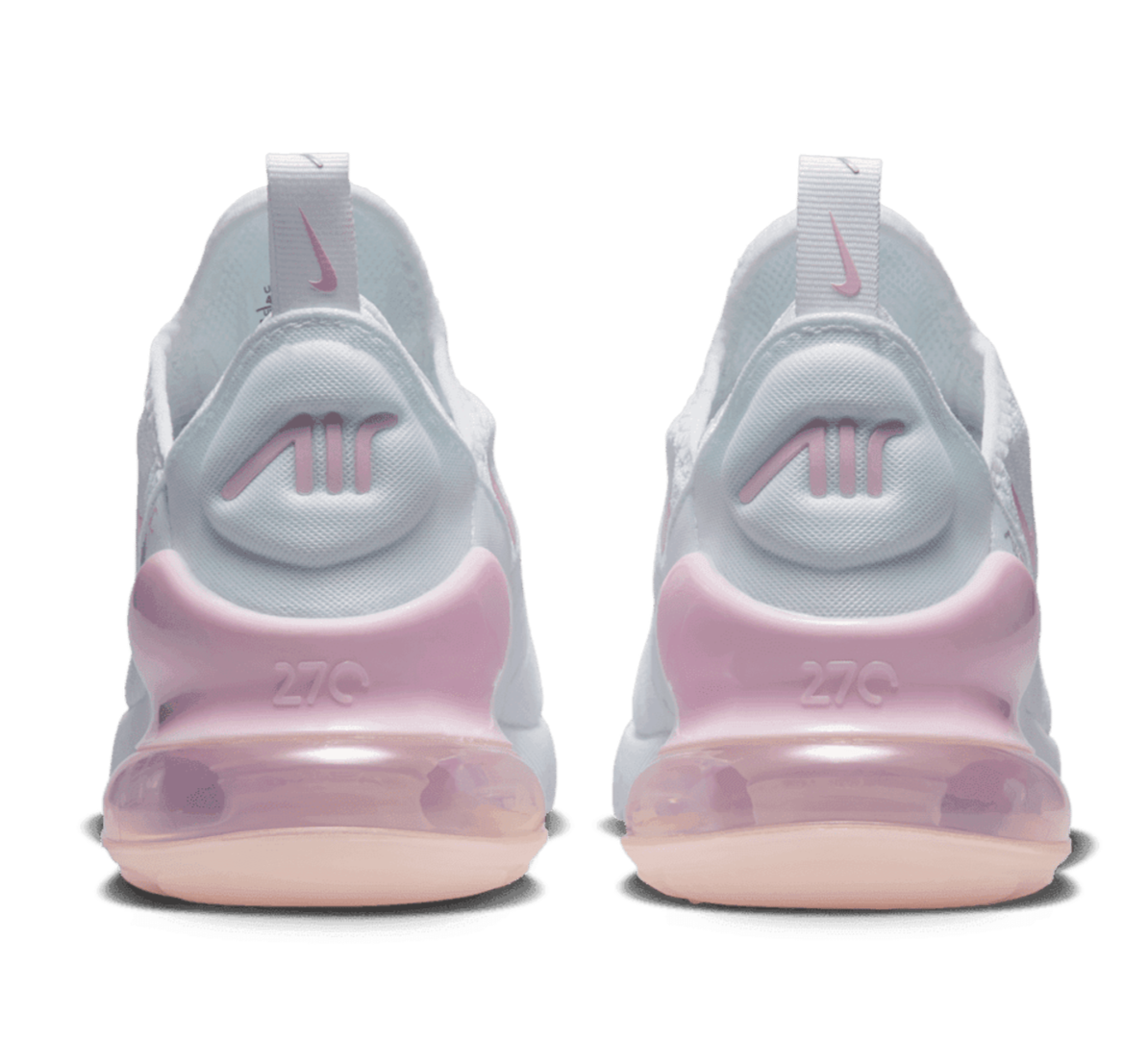 [943345-122] GRADE SCHOOL NIKE AIR MAX 270 'WHITE LIGHT SMOKE GREY PINK FOAM (GS)'