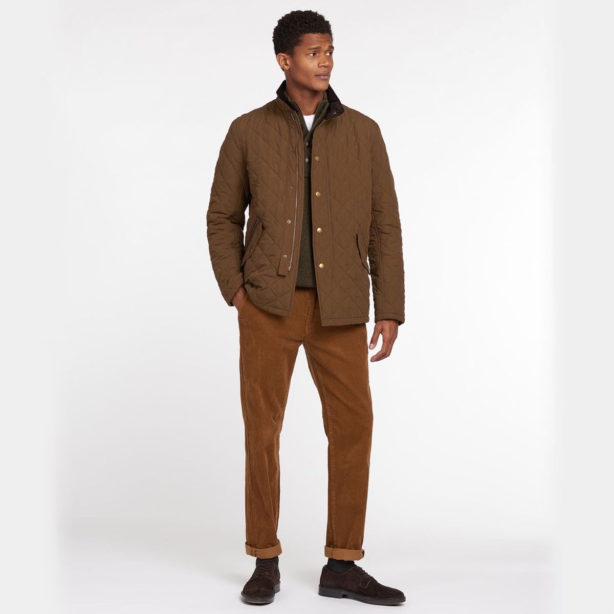 [MQU0784SN52] MENS BARBOUR SHOVELER QUILTED JACKET