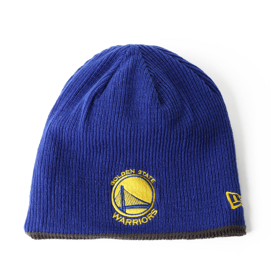 [80502523] Mens New Era NBA GS WARRIORS "REVERSIBLE" TEAM BEANIE - GRAY/BLUE