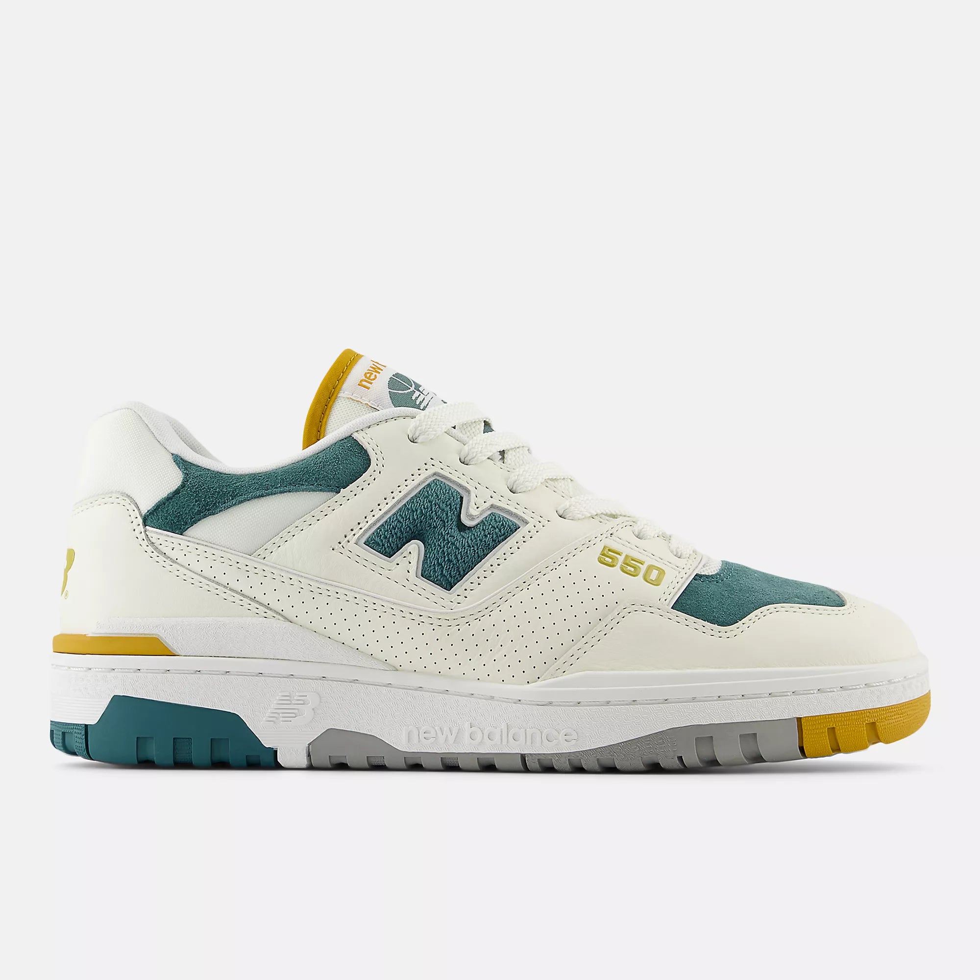 [BB550VRA] MENS NEW BALANCE 550 SUEDE TOE 'GREEN MUSTARD'
