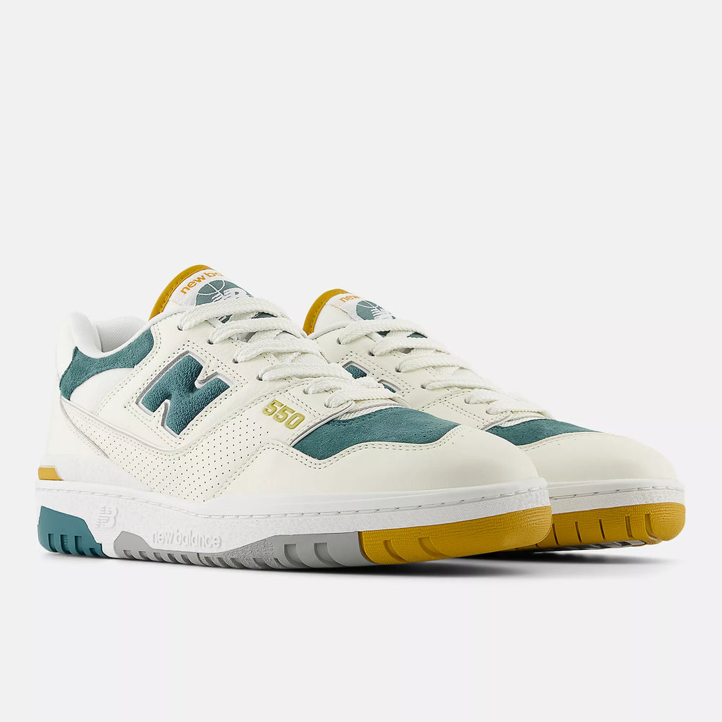 [BB550VRA] MENS NEW BALANCE 550 SUEDE TOE 'GREEN MUSTARD'