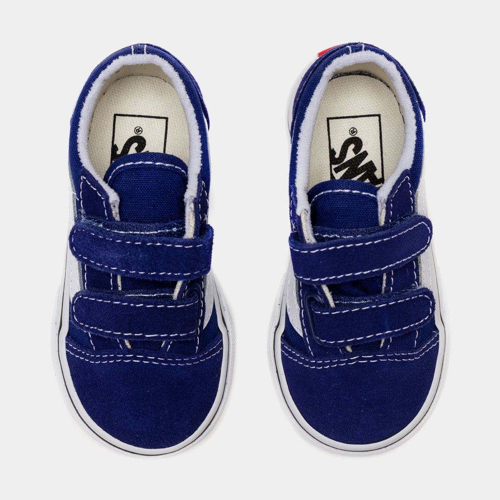 [VN0A4VJJ84A] TODDLERS VANS OLD SKOOL V BLUE DRIZZLE / WHITE