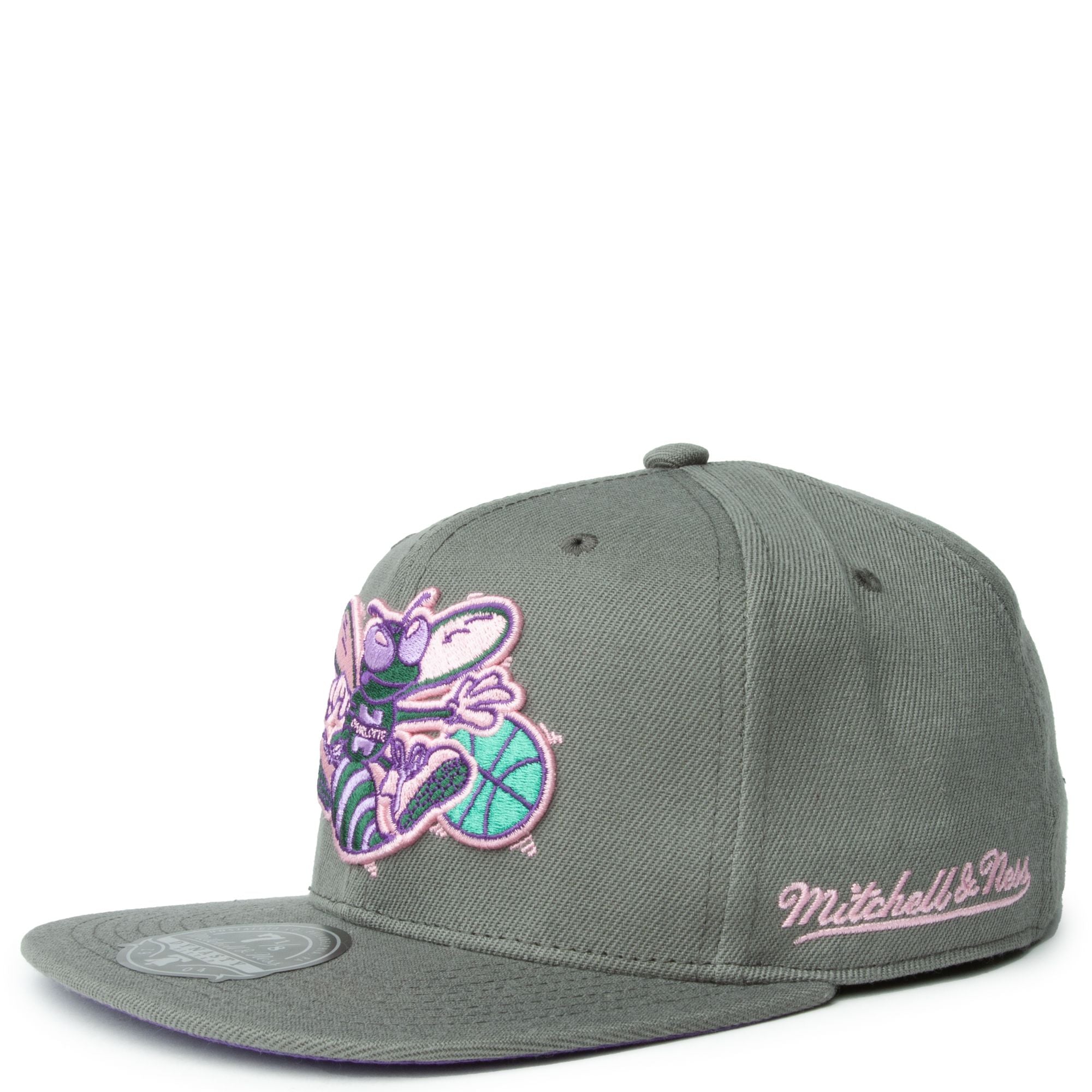 MENS MITCHELL & NESS NBA FROM DUSK FITTED HWC HORNETS - DARK GREY