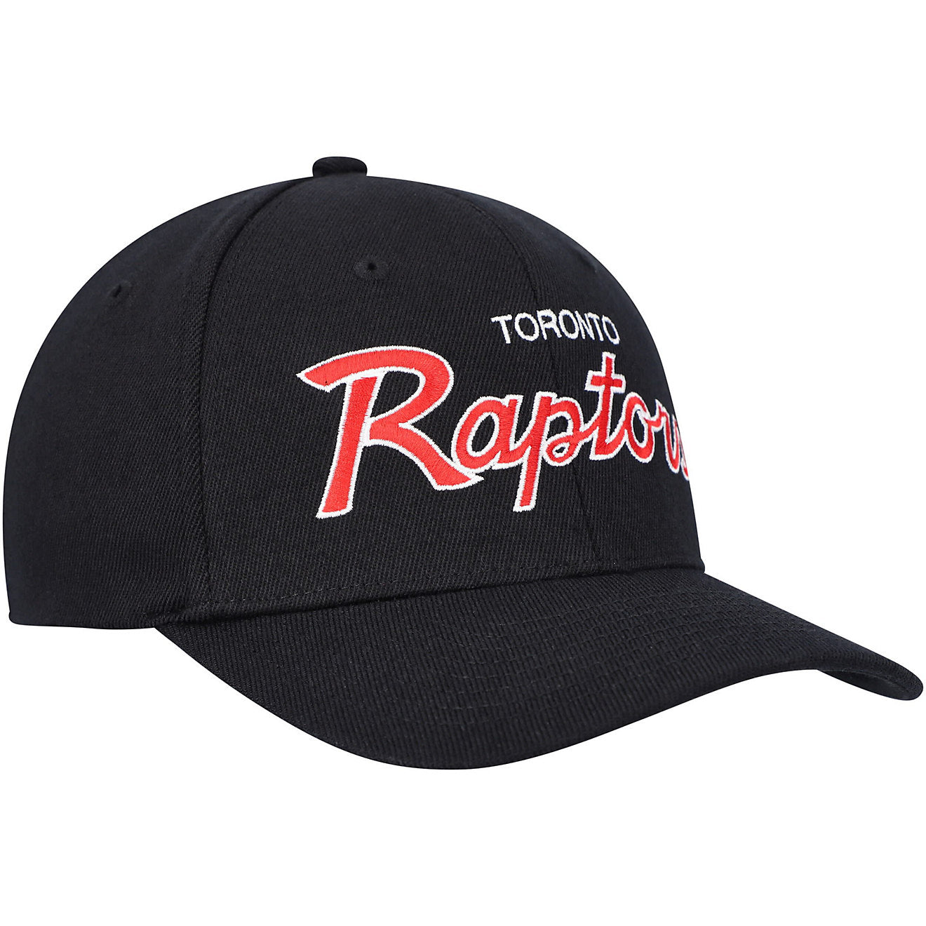 MENS MITCHELL & NESS NBA TEAM SCRIPT 2.0 STRETCH SNAPBACK RAPTORS