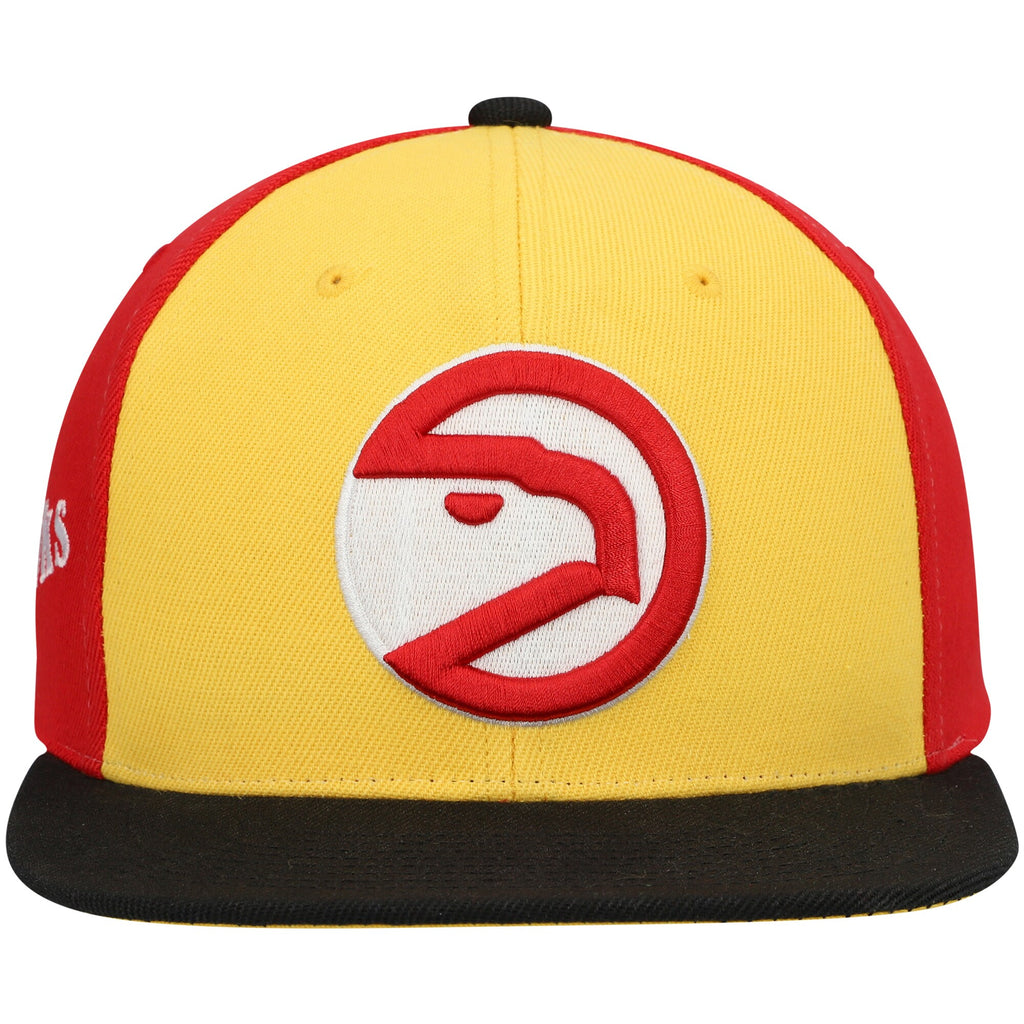 MENS MITCHELL & NESS NBA ON THE BLOCK SNAPBACK HWC HAWKS - GOLD-BLACK
