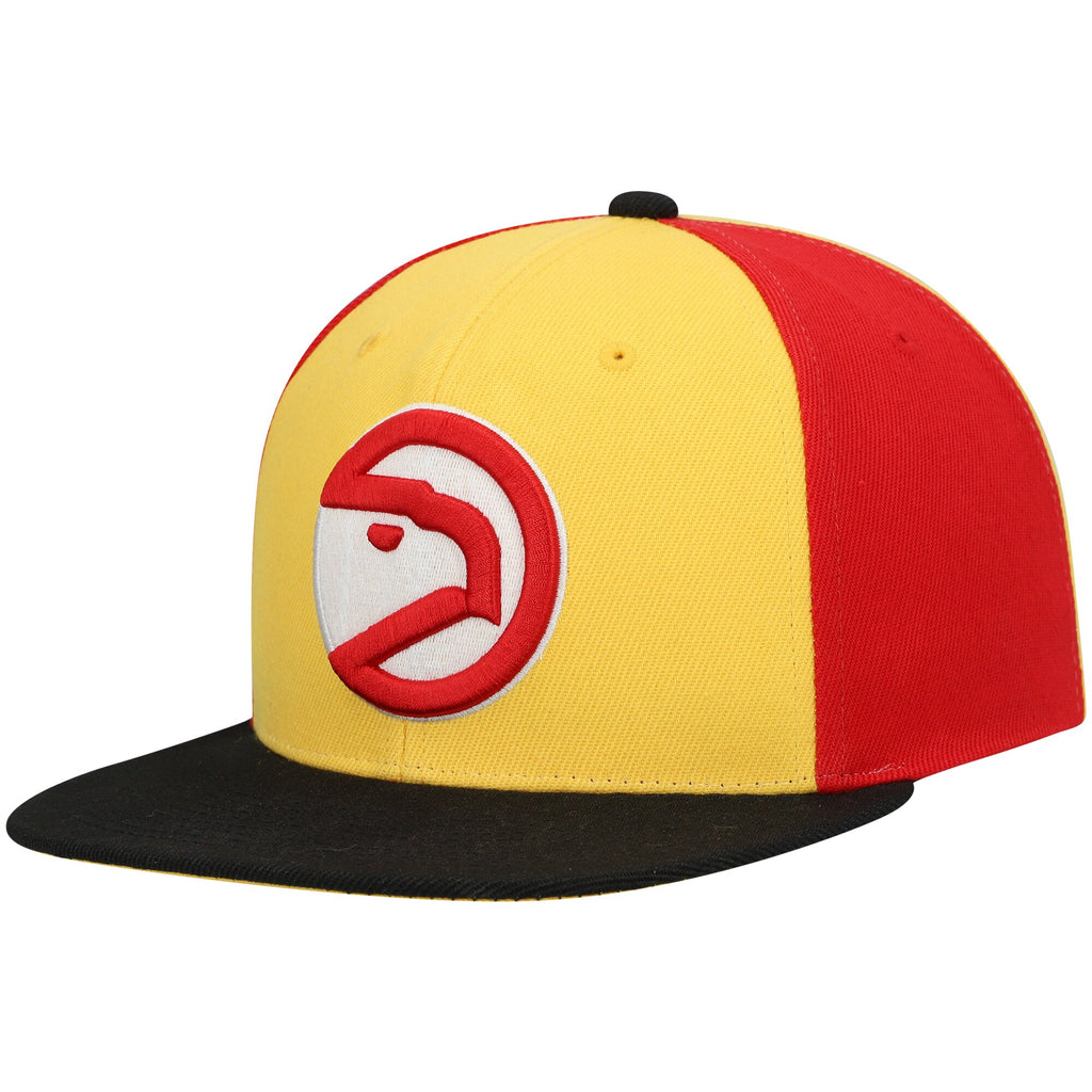 MENS MITCHELL & NESS NBA ON THE BLOCK SNAPBACK HWC HAWKS - GOLD-BLACK