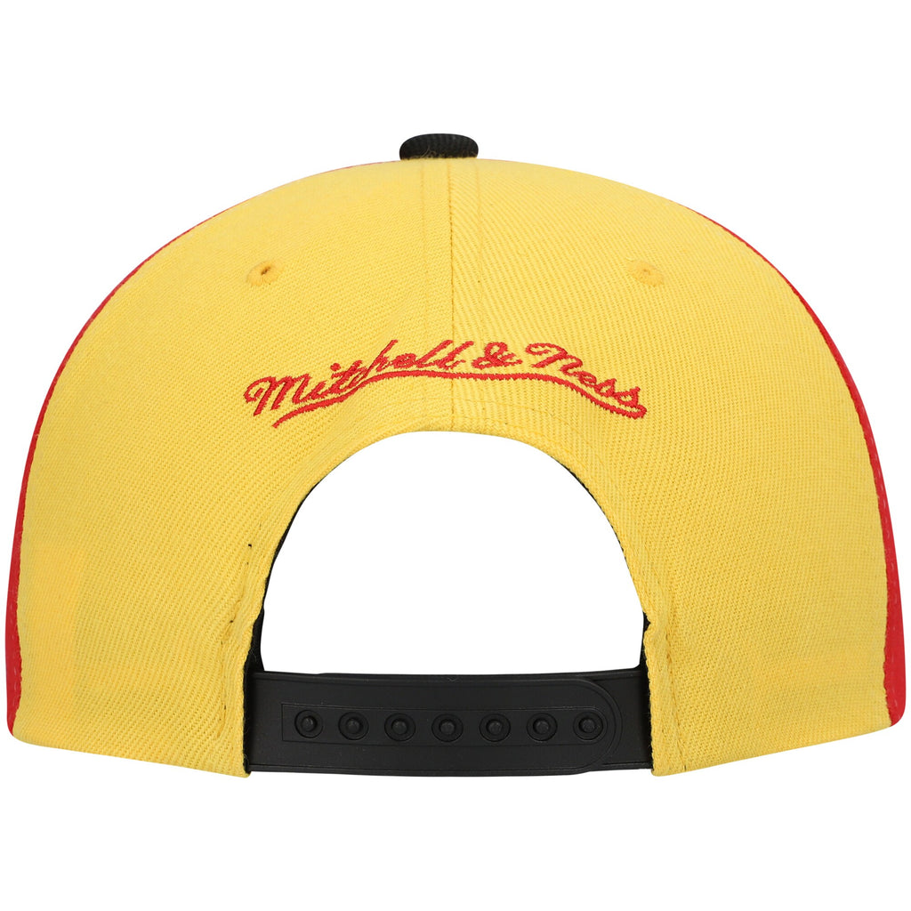 MENS MITCHELL & NESS NBA ON THE BLOCK SNAPBACK HWC HAWKS - GOLD-BLACK