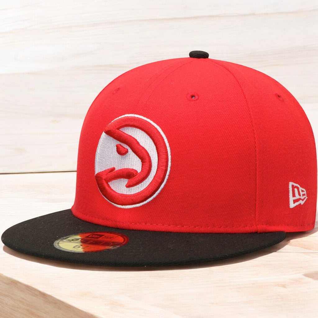 [70343705] MENS NEW ERA NBA ATLANTA HAWKS 5950 2TONE FITTED - RED/BLACK
