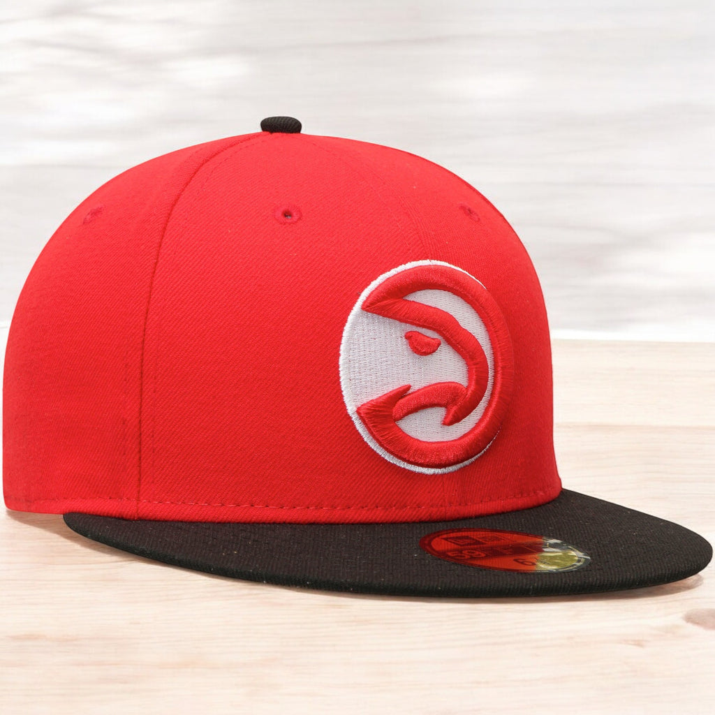 [70343705] MENS NEW ERA NBA ATLANTA HAWKS 5950 2TONE FITTED - RED/BLACK