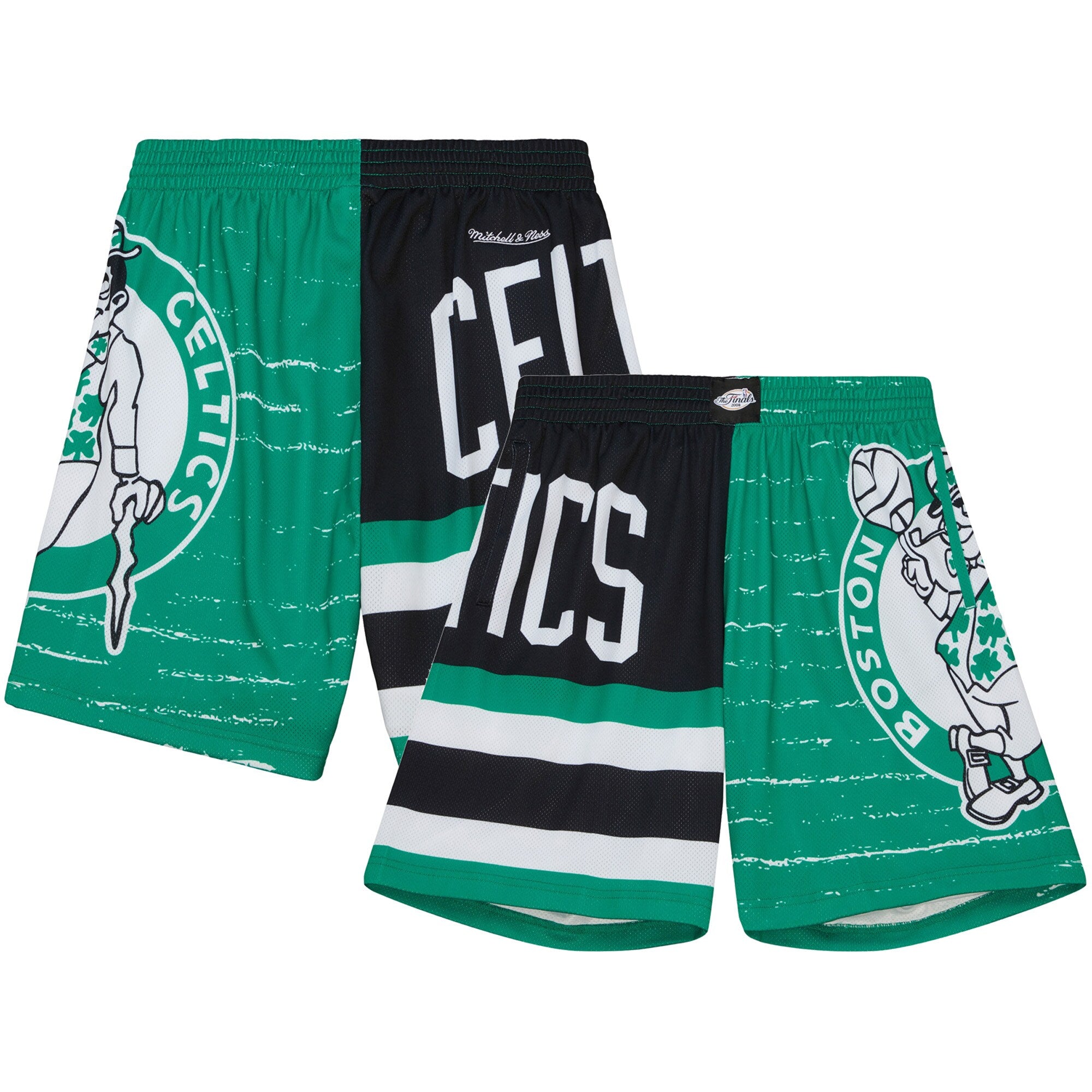 MENS MITCHELL & NESS NBA JUMBOTRON 3.0 SHORTS CELTICS