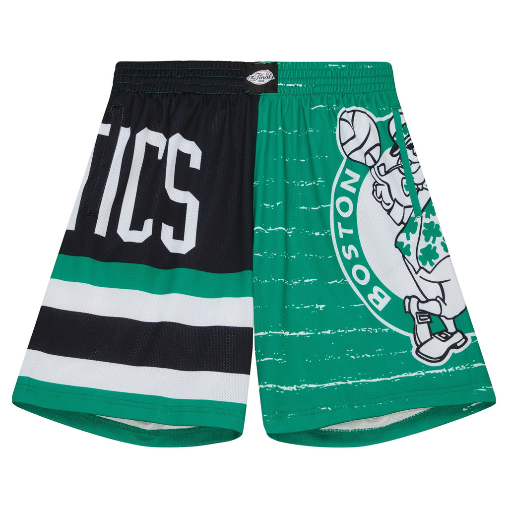 MENS MITCHELL & NESS NBA JUMBOTRON 3.0 SHORTS CELTICS