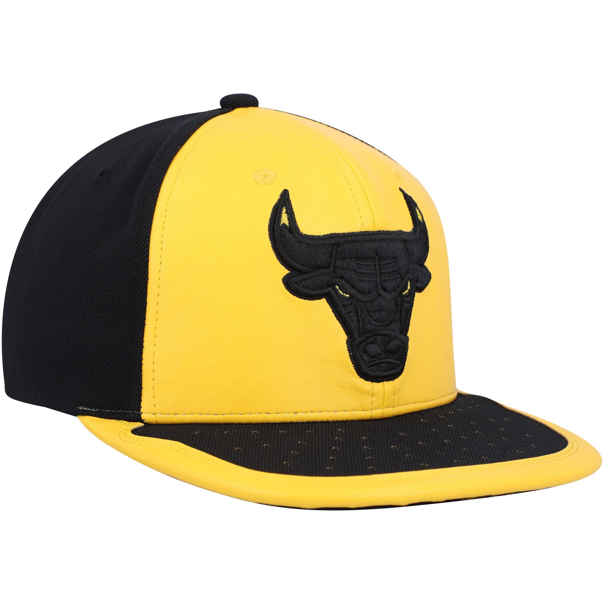 MENS MITCHELL & NESS NBA DAY ONE SNAPBACK BULLS - YELLOW-BLACK
