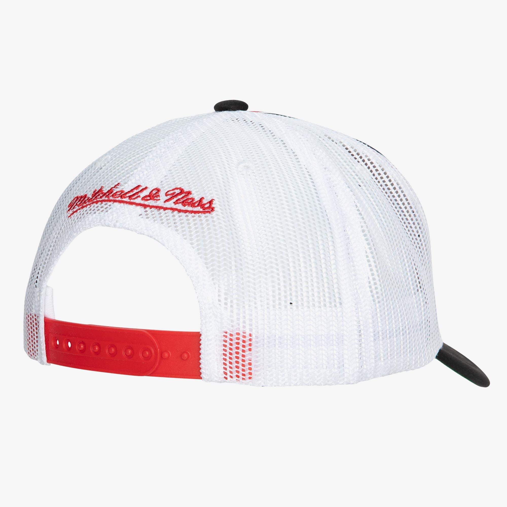 MENS MITCHELL & NESS NBA RETRO TRUCKER SNAPBACK HWC BULLS - RED-BLACK