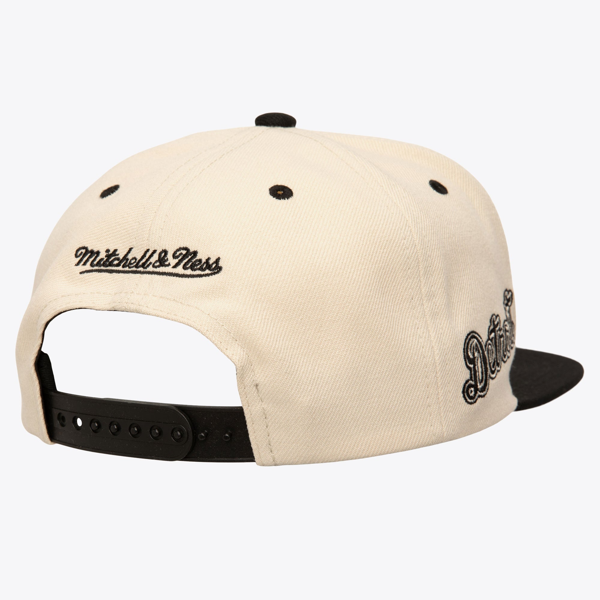 [HS9558-DTIOFWH] MENS MITCHELL & NESS MLB EVERGREEN CREAM BLACK SNAPBACK TIGERS