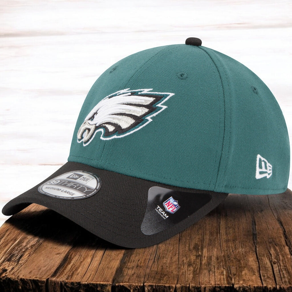 [11033106] Mens New Era NFL PHILADELPHIA EAGLES 3930 STRETCH FIT - BLACK/GREEN