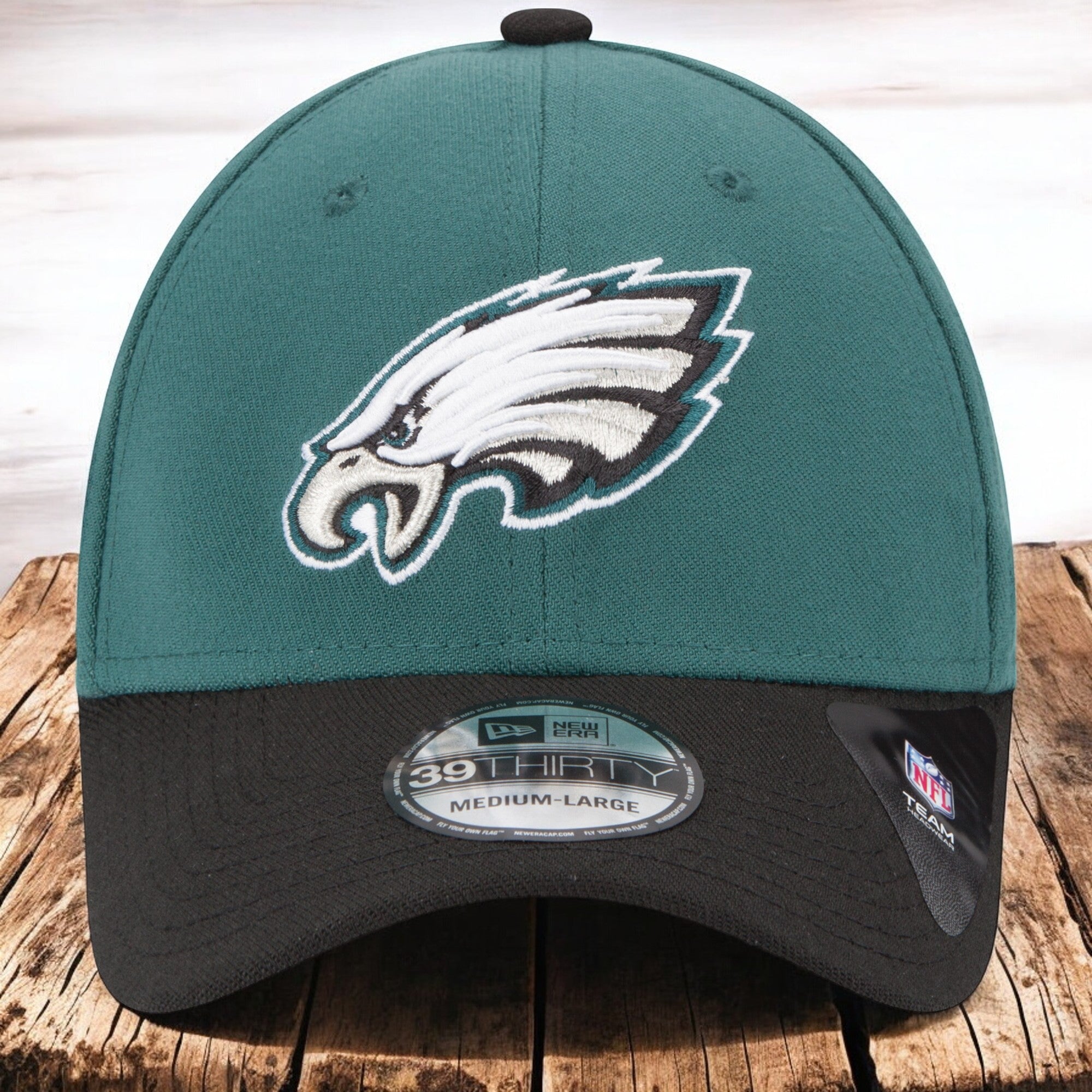[11033106] Mens New Era NFL PHILADELPHIA EAGLES 3930 STRETCH FIT - BLACK/GREEN