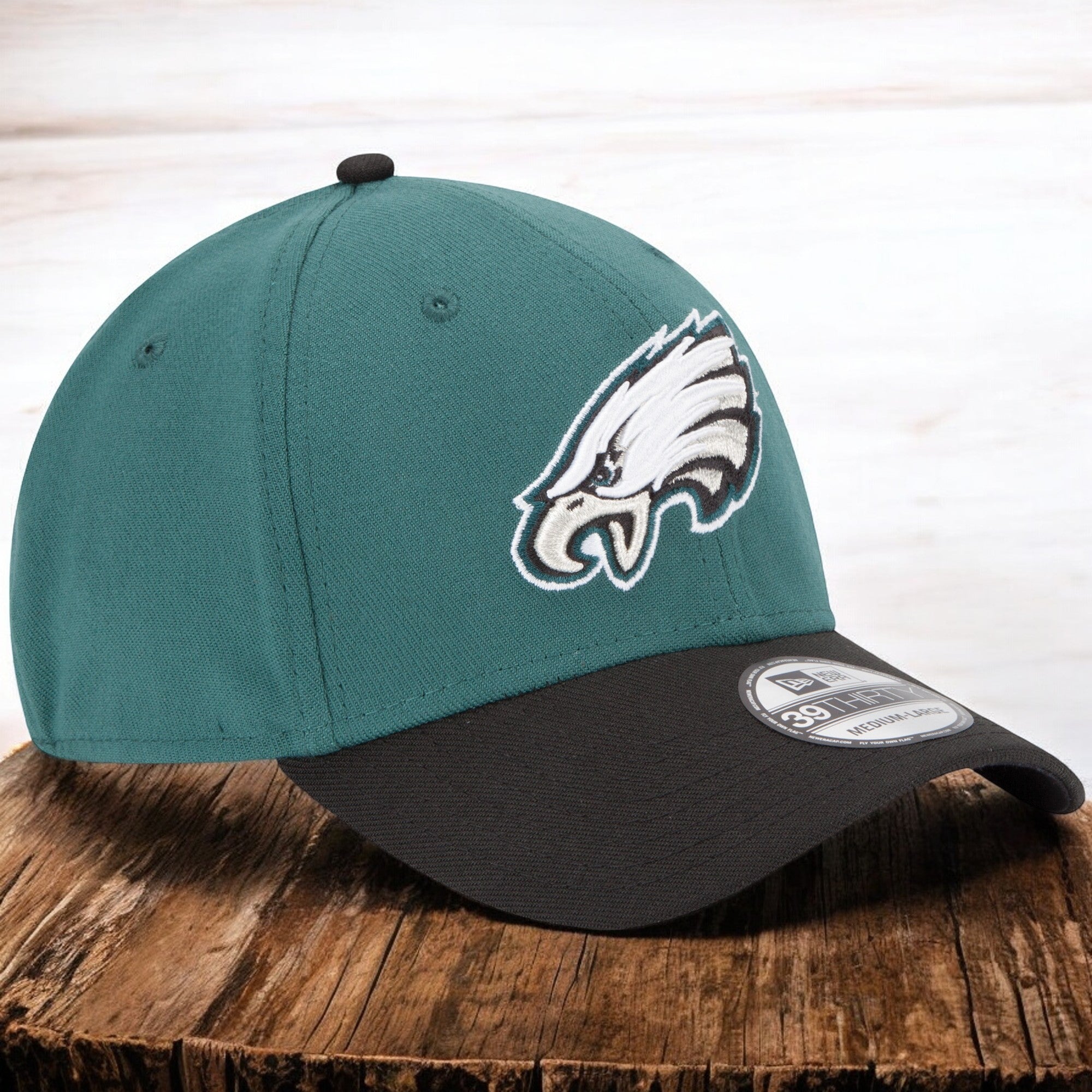 [11033106] Mens New Era NFL PHILADELPHIA EAGLES 3930 STRETCH FIT - BLACK/GREEN