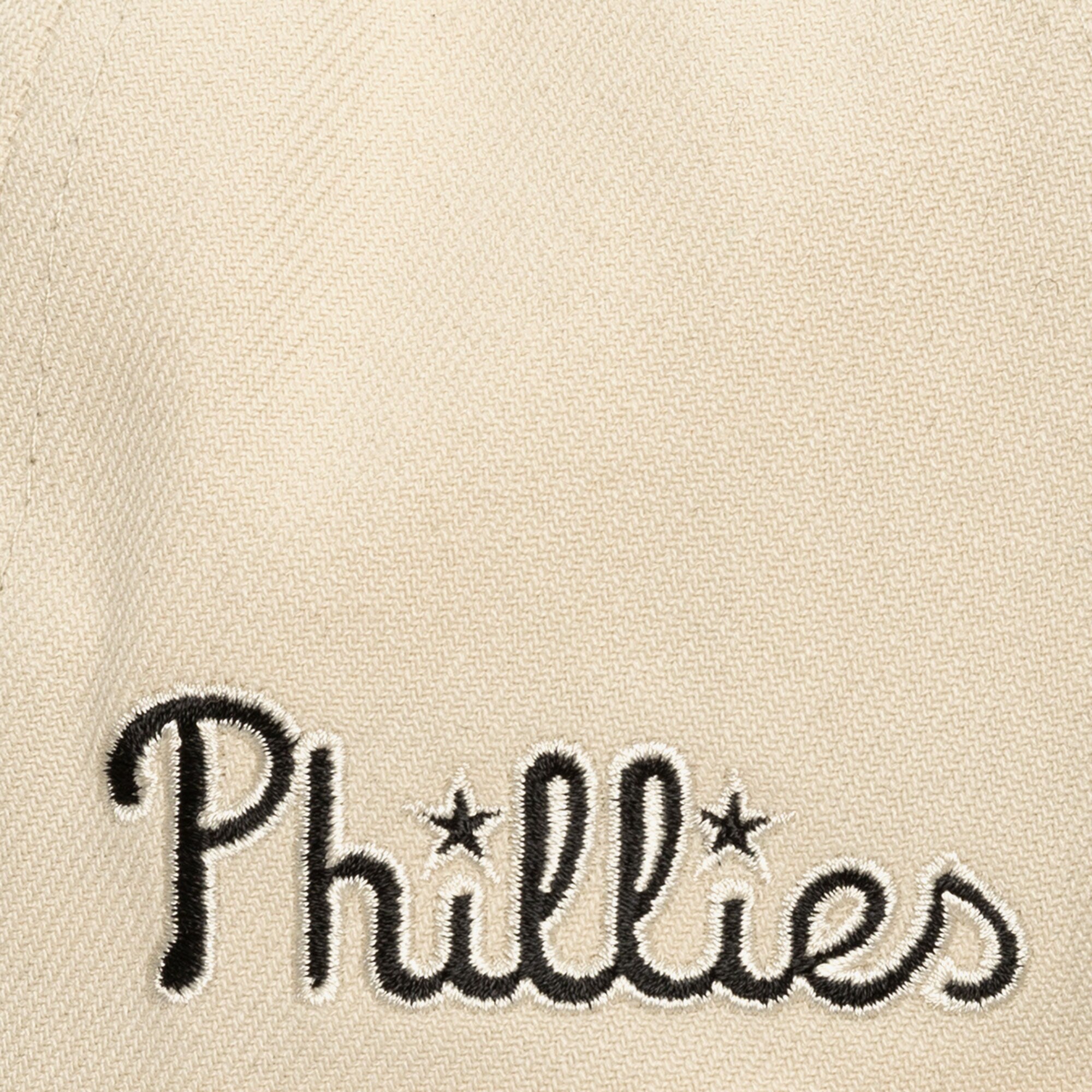 MENS MITCHELL & NESS MLB EVERGREEN CREAM BLACK SNAPBACK PHILLIES
