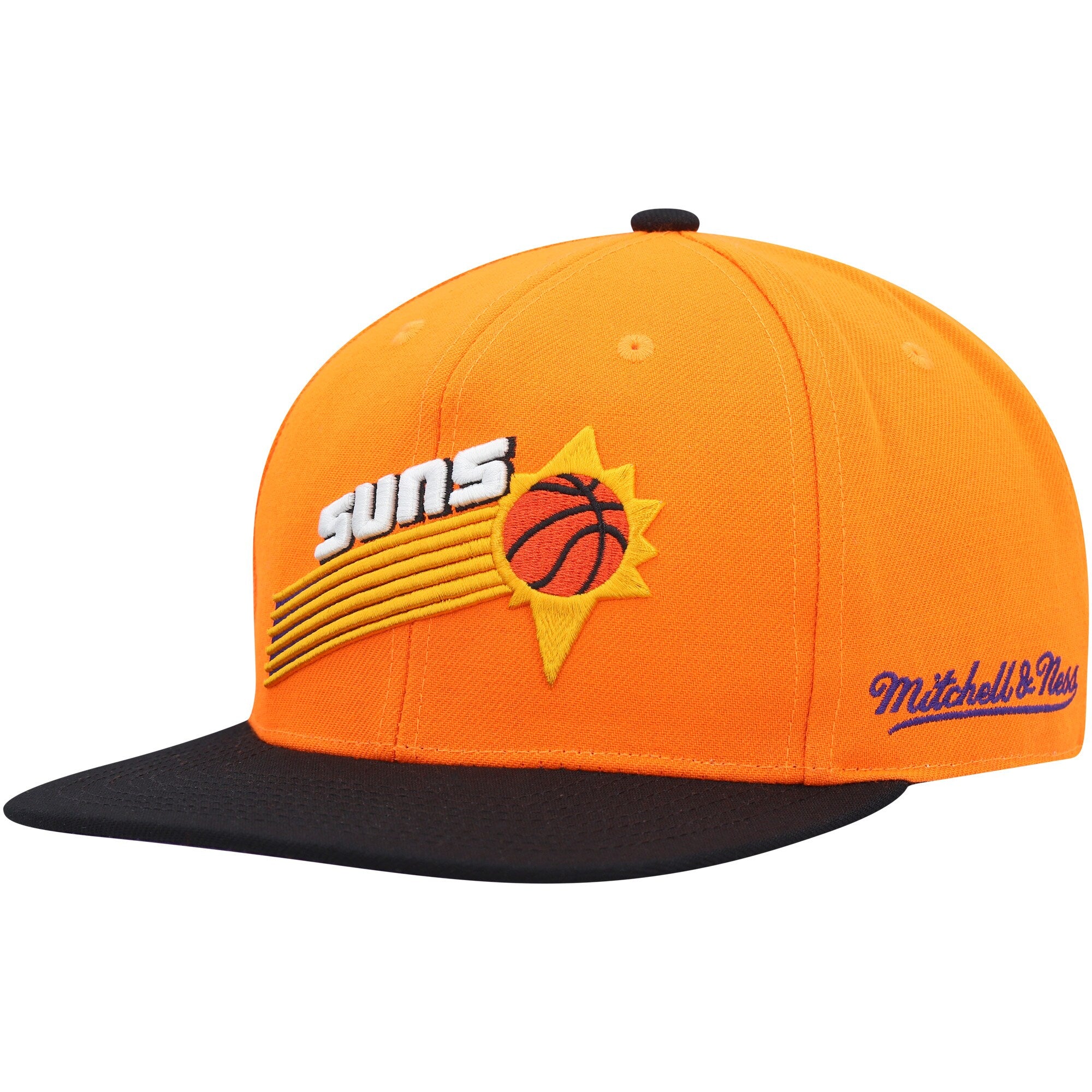 MENS MITCHELL & NESS NBA TEAM SIDE FITTED HWC SUNS - ORANGE-BLACK