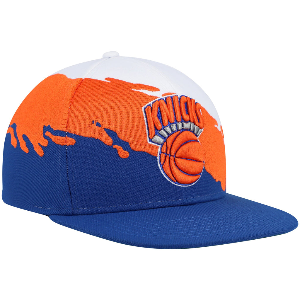 MENS MITCHELL & NESS NBA PAINTBRUSH SNAPBACK HWC KNICKS - WHITE-ROYAL