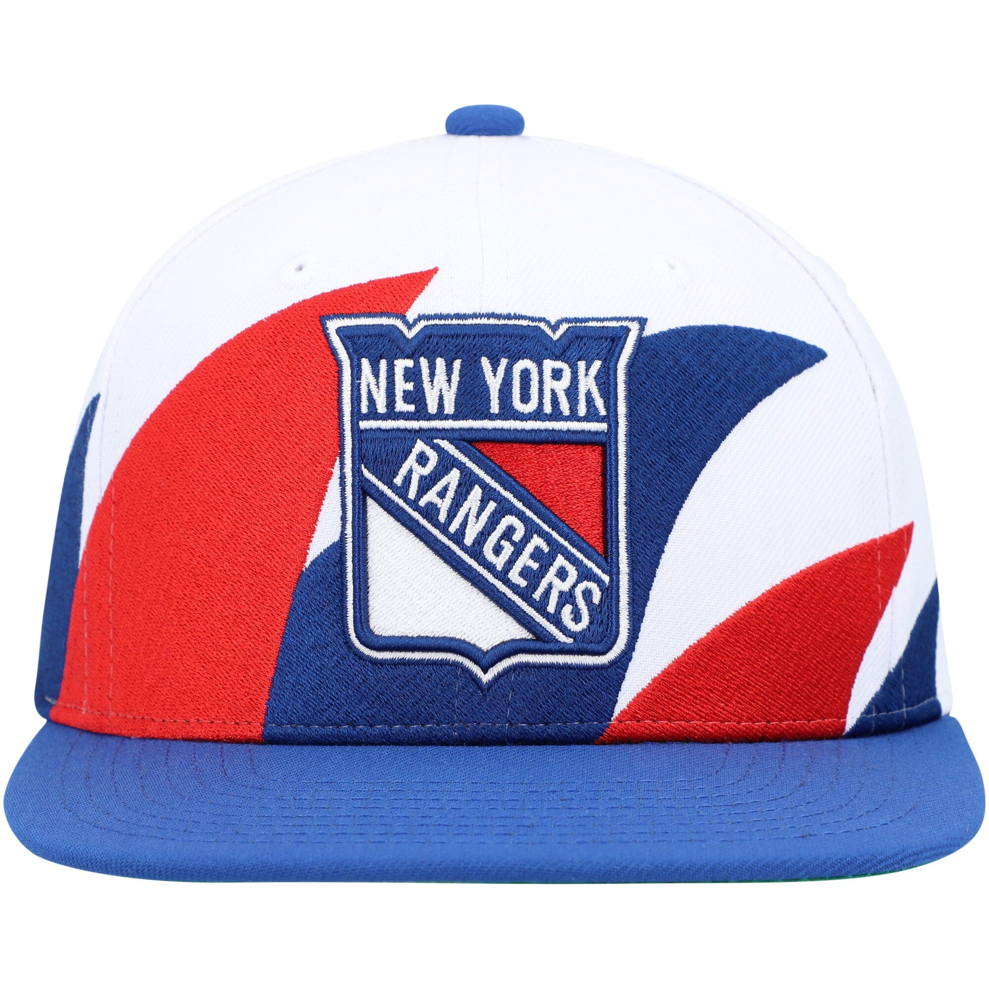 MENS MITCHELL & NESS NHL VINTAGE SHARKTOOTH SNAPBACK RANGERS - WHITE