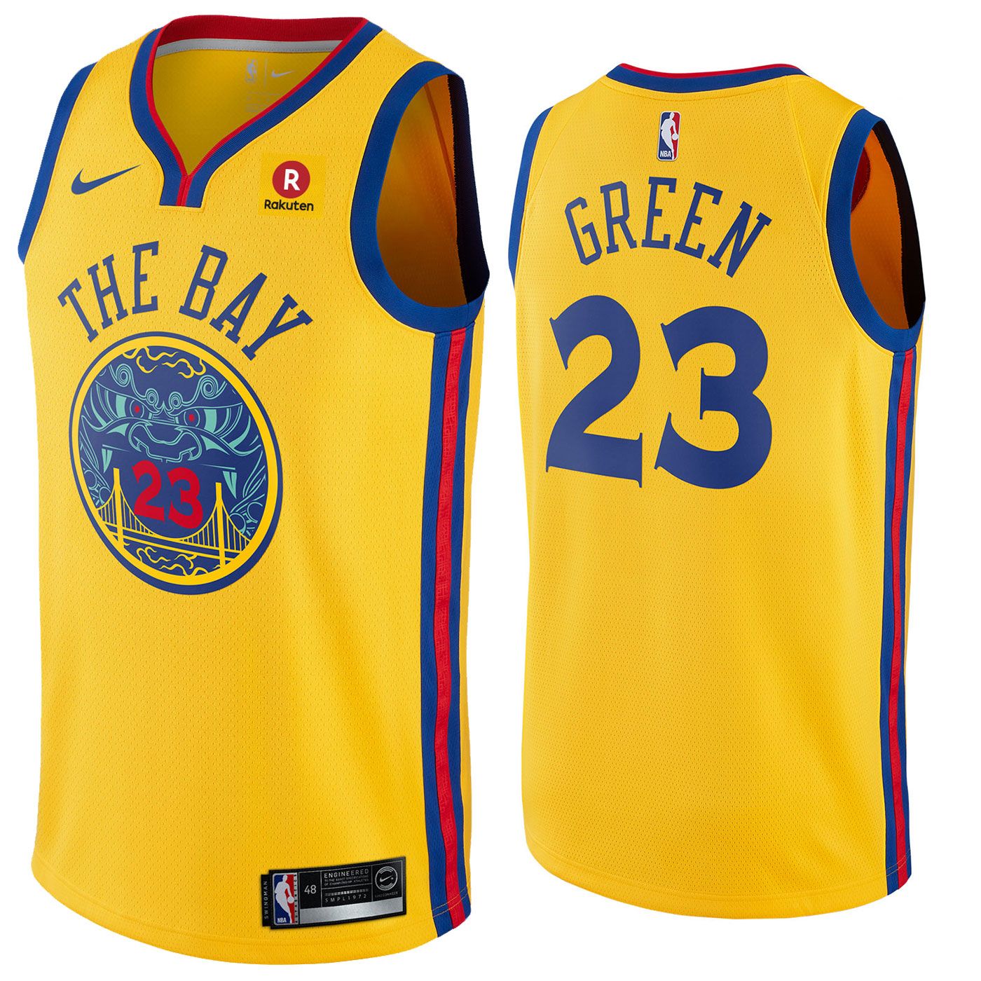 [9Z2B7BY1P-GREEN] Youth Nike NBA Golden State Warriors Chinese Heritage Green