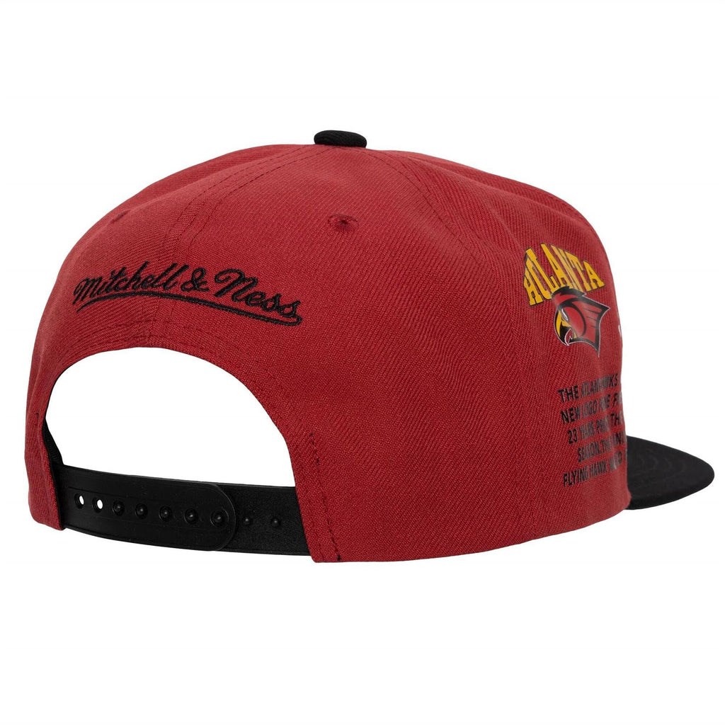MENS MITCHELL & NESS NBA TEAM ORIGINS SNAPBACK HWC HAWKS - RED