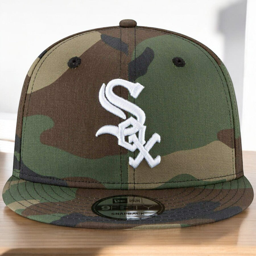 [11941937] Mens New Era MLB 950 BASIC WOOLAND CAMO SNAPBACK - CHICAGO WHITE SOX