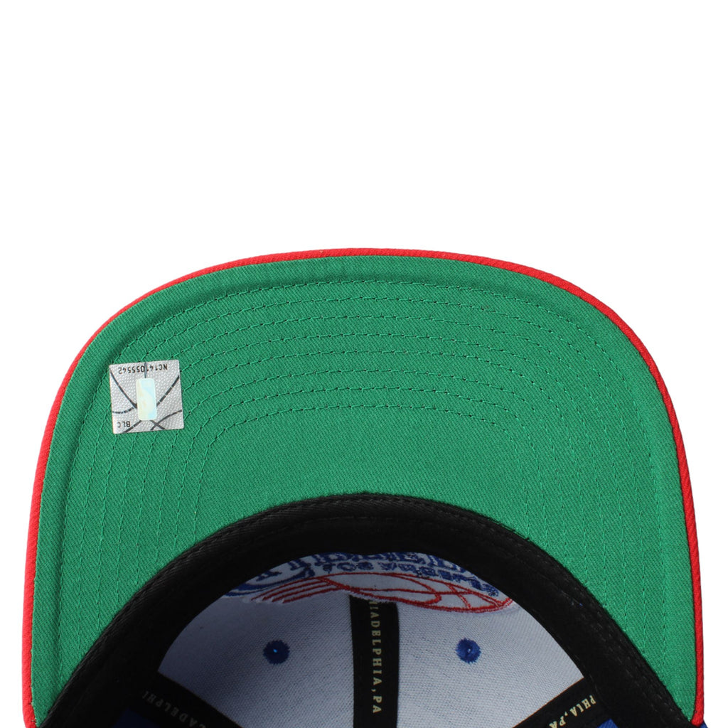 MENS MITCHELL & NESS NBA CORE SIDE FITTED HWC CLIPPERS - ROYAL-RED