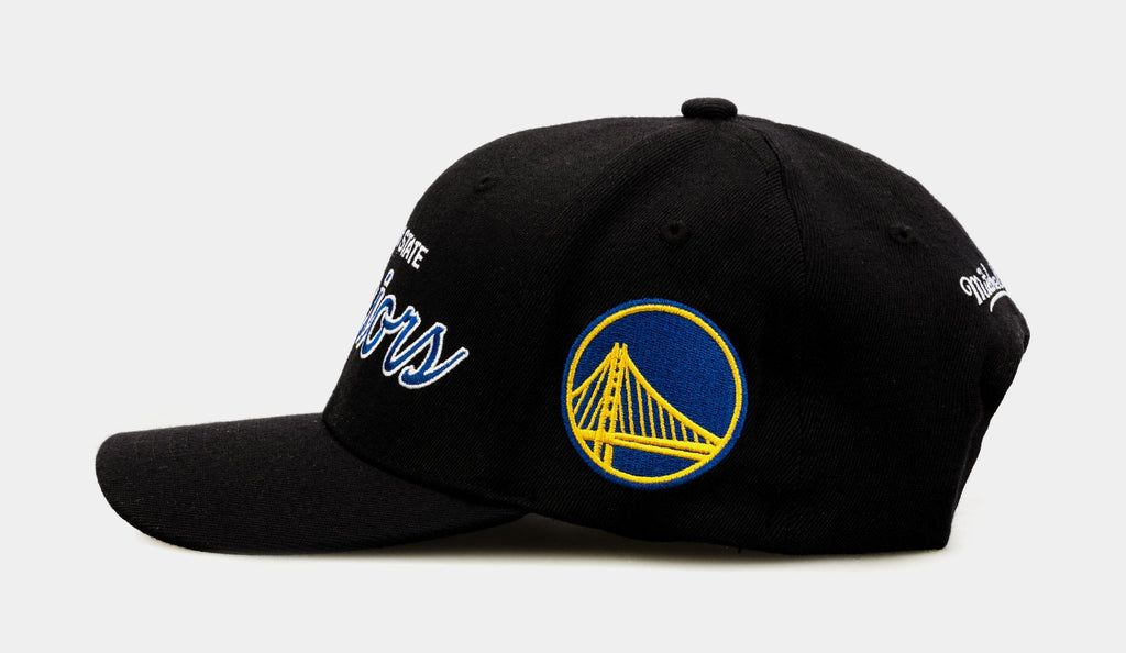 MENS MITCHELL & NESS NBA TEAM SCRIPT 2.0 STRETCH SNAPBACK WARRIORS
