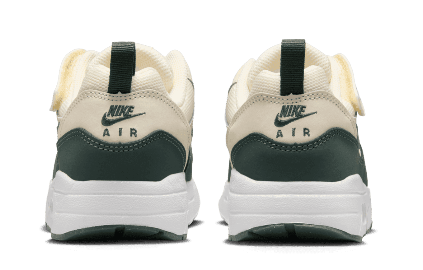 [DZ3308-107] PRESCHOOL NIKE AIR MAX 1 EASYON 'PALE IVORY WHITE VINTAGE GREEN'