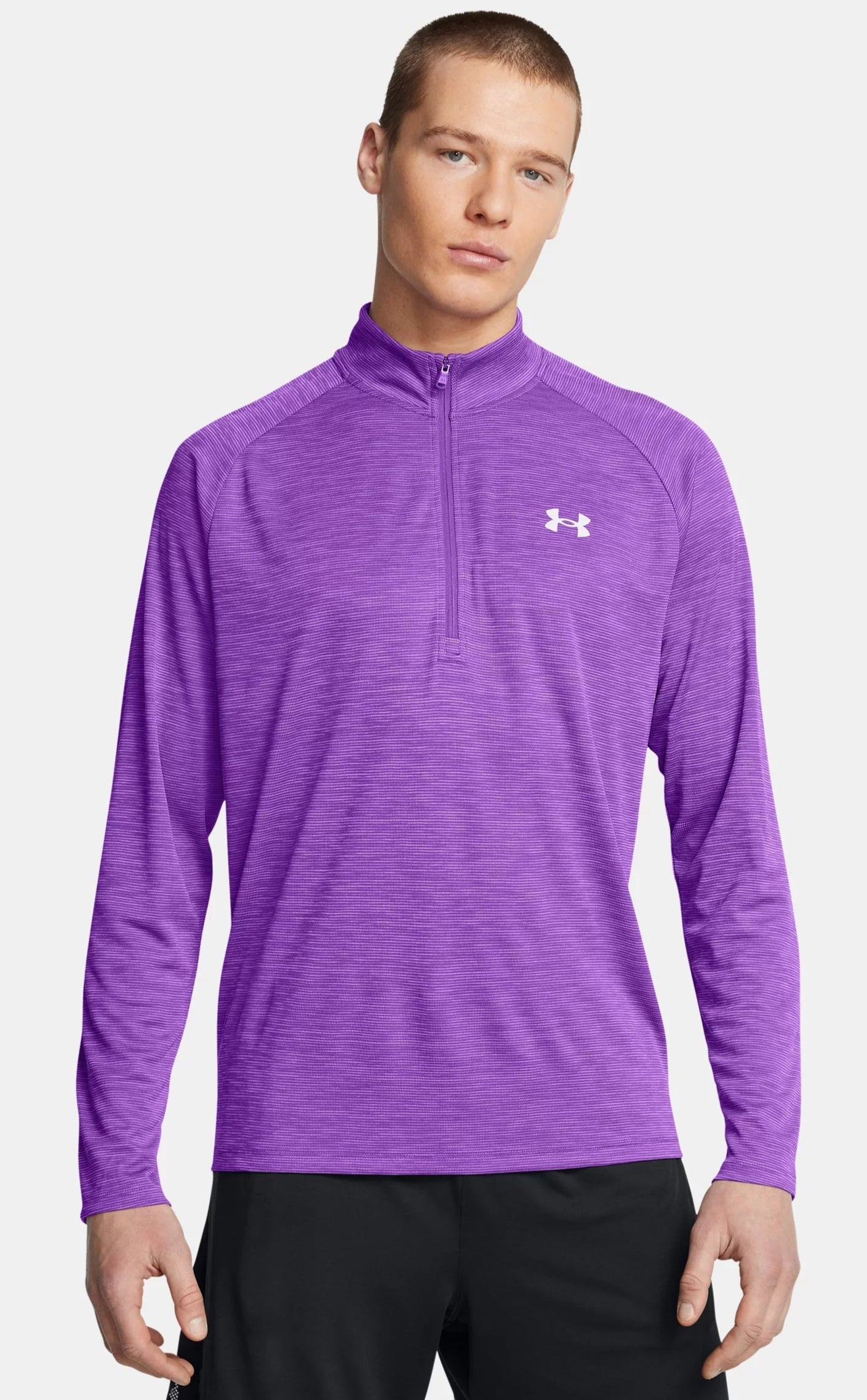[1382797-525] MENS UNDER ARMOUR LONG SLEEVE TECH TEXTURED 1/2 ZIP HIGH NECK