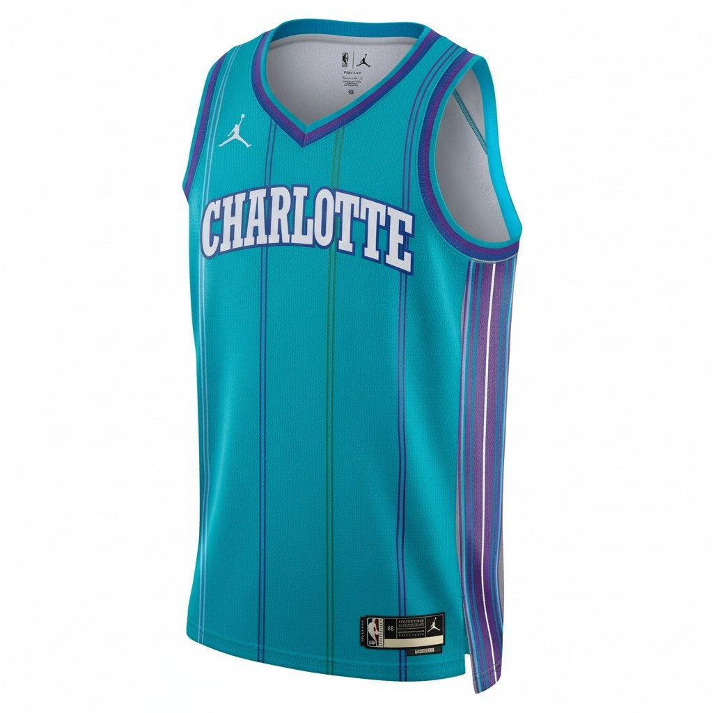 [DX8614-415] MENS NIKE NBA HORNETS HARDWOOD CLASSIC EDITION SWINGMAN JERSEY