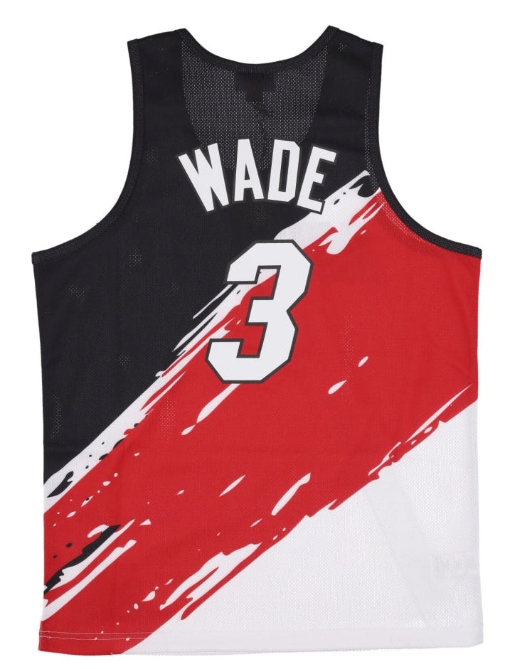 MENS MITCHELL & NESS PAINT BRUSH NN MESH TANK HEAT DWYANE WADE