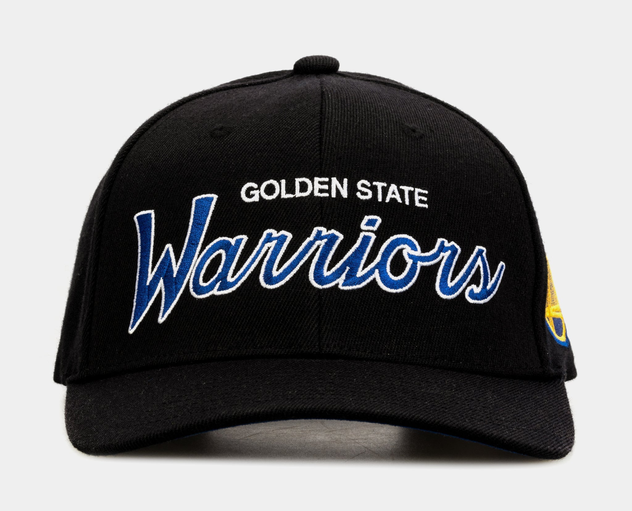 MENS MITCHELL & NESS NBA TEAM SCRIPT 2.0 STRETCH SNAPBACK WARRIORS
