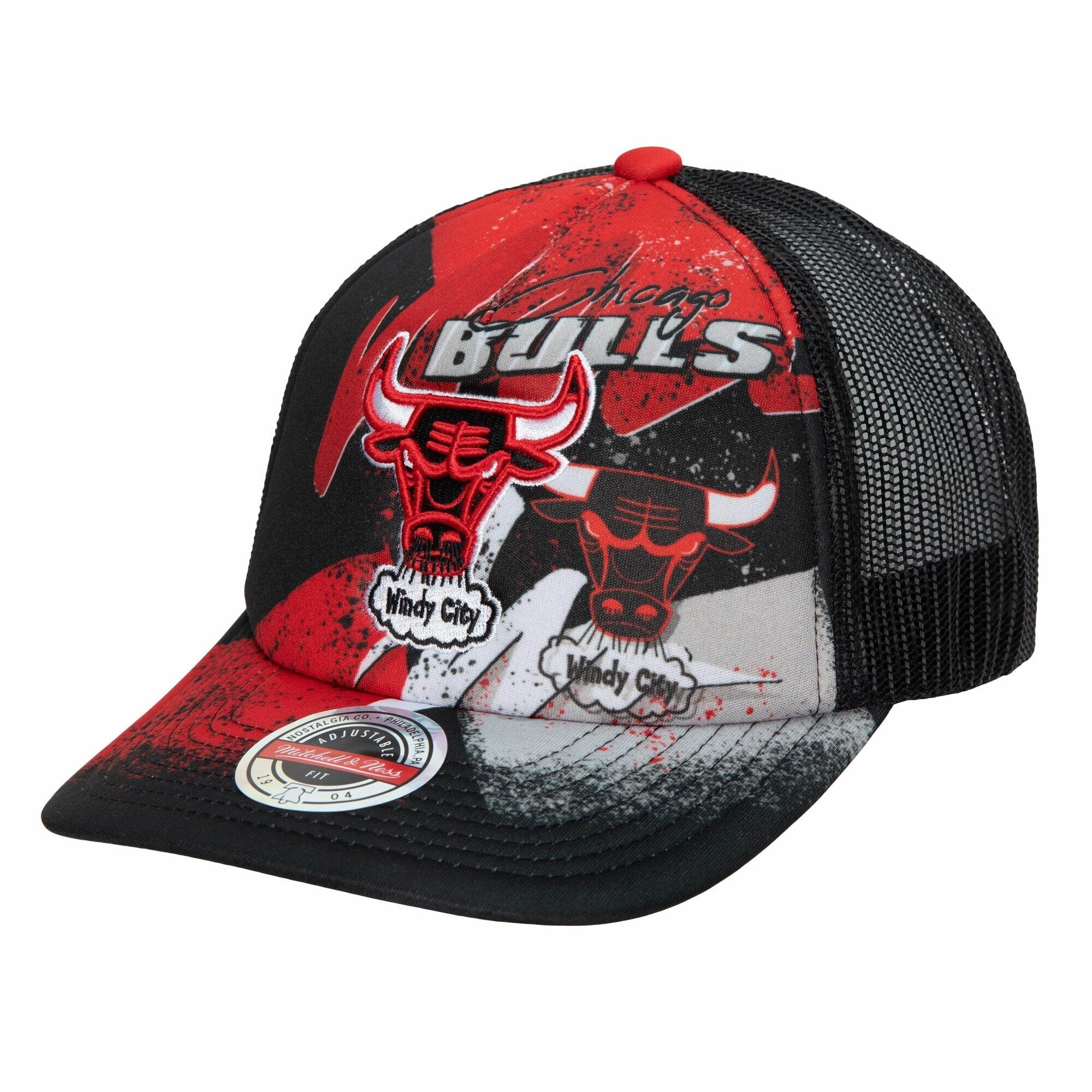 [HHSS2993-CBUYYPPPBLCK] MENS NBA CHICAGO BULLS HYPER TRUCKER SNAPBACK
