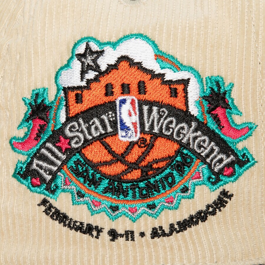 MENS MITCHELL & NESS NBA 2 TONE TEAM CORD FITTED HWC SPURS