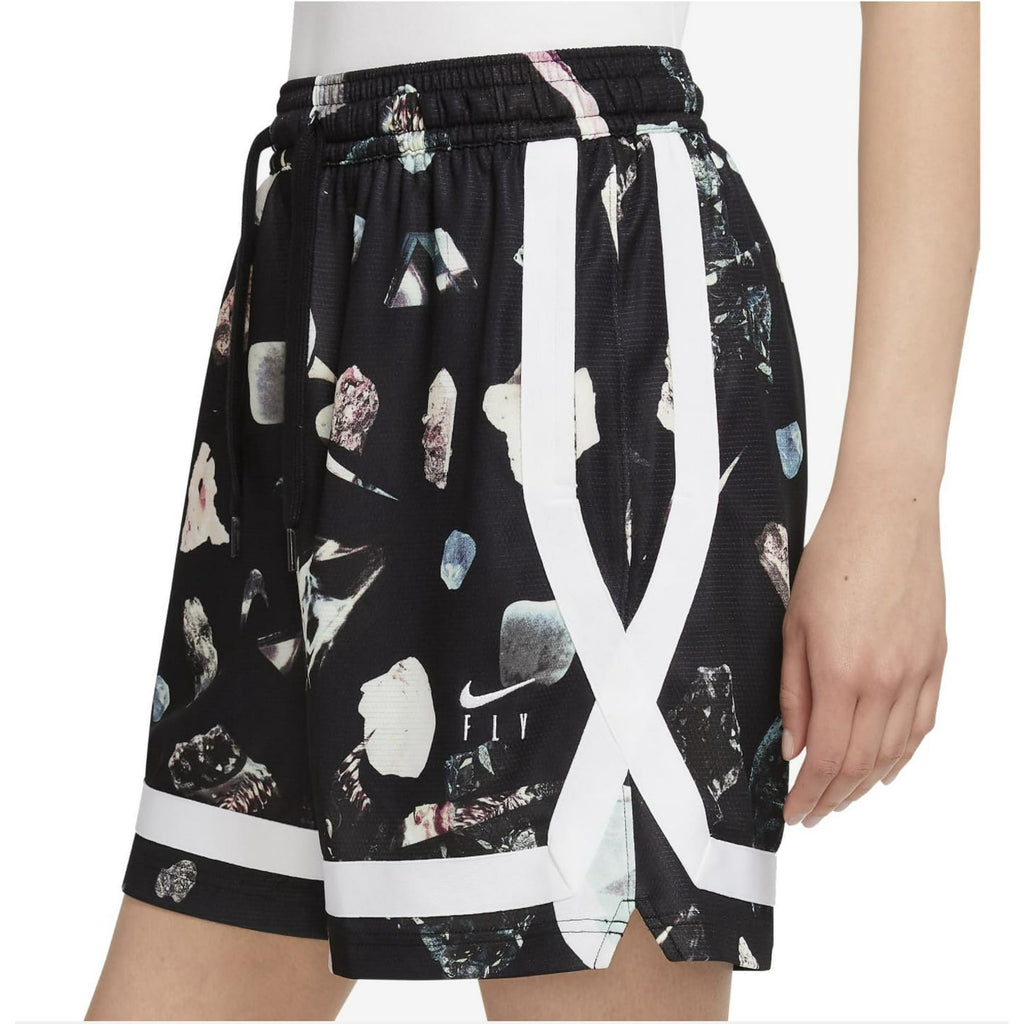 [DR2966-011] WOMENS NIKE FLY CROSSOVER PRINTED BASKETBALL SHORTS REFLECTIVE