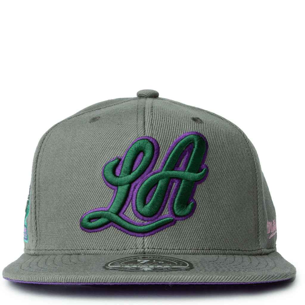 MENS MITCHELL & NESS NBA FROM DUSK FITTED HWC LAKERS - DARK GREY