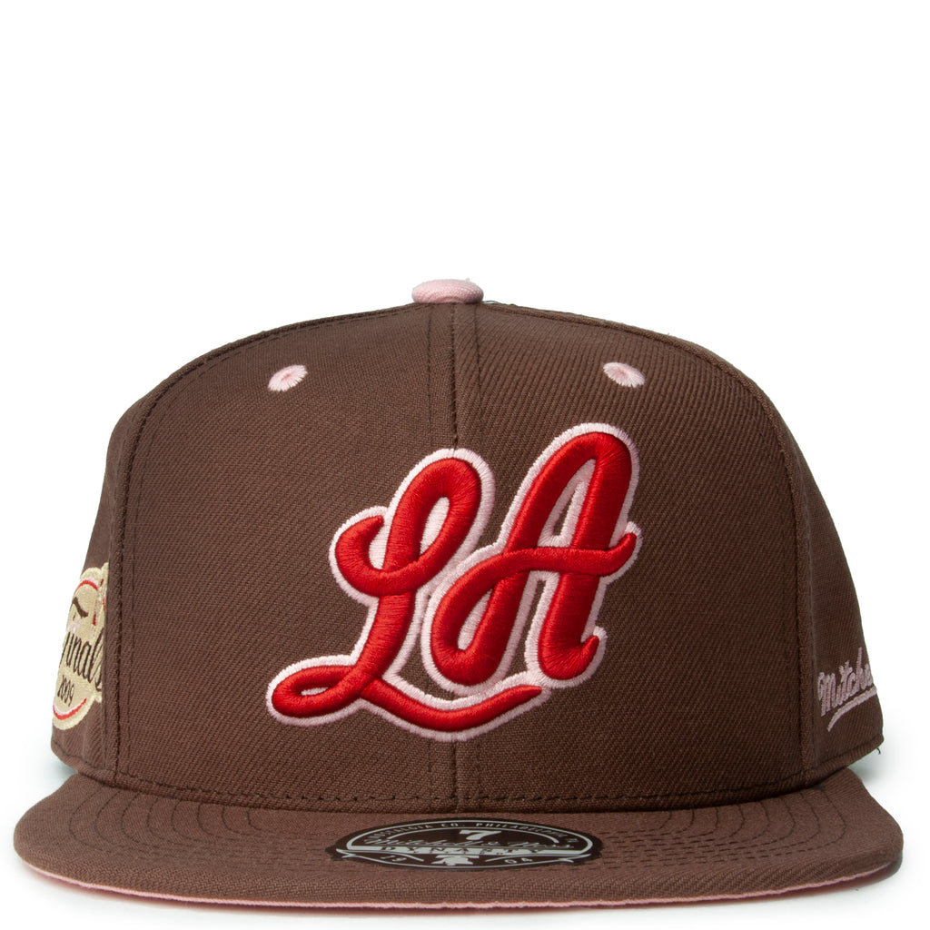 Mens Mitchell & Ness NBA BROWN SUGAR BACON FITTED HWC LAKERS
