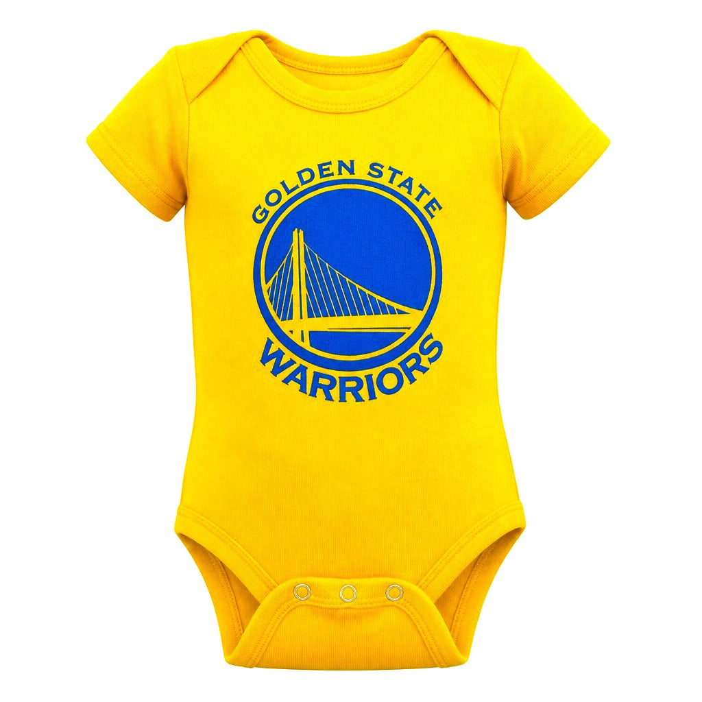 [9K2N1MK99SB9-WAR-YE] TODDLERS OUTERSTUFF NBA GOLDEN STATE WARRIORS LOGO ROMPER