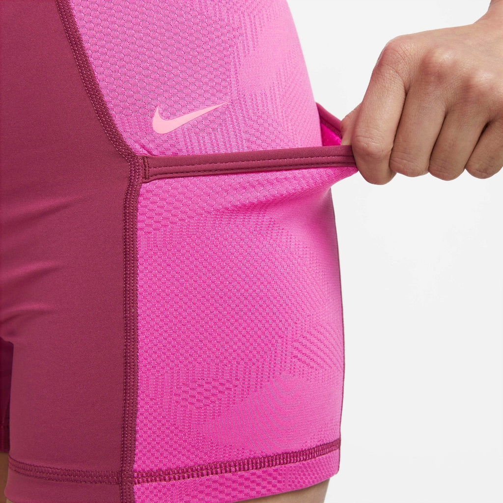 [DX0059-653] WOMENS NIKE PRO HIGH-WAISTED 3" TRAINING SHORTS WITH POCKETS