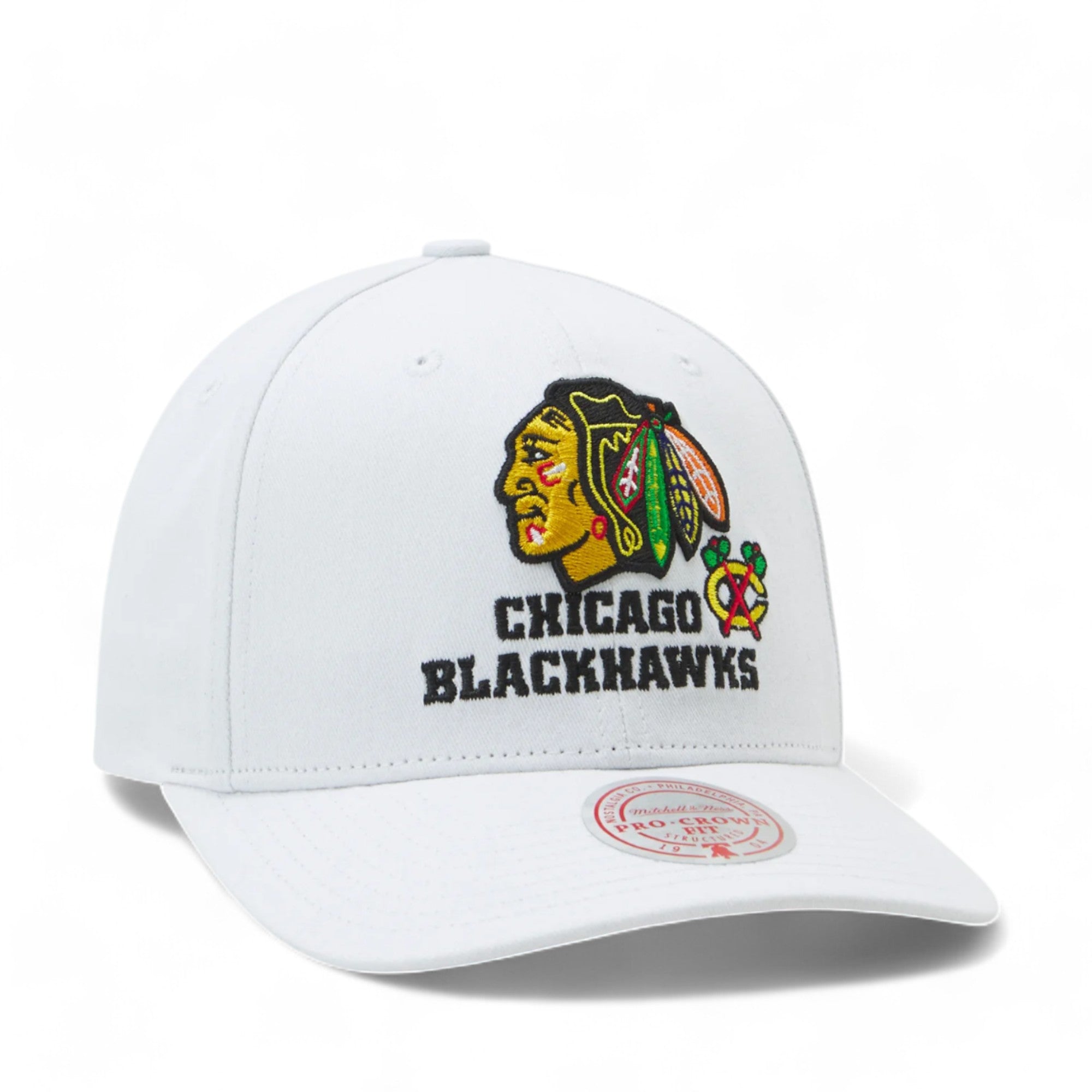 MENS MITCHELL & NESS NHL ALL IN PRO SNAPBACK BLACKHAWKS - WHITE