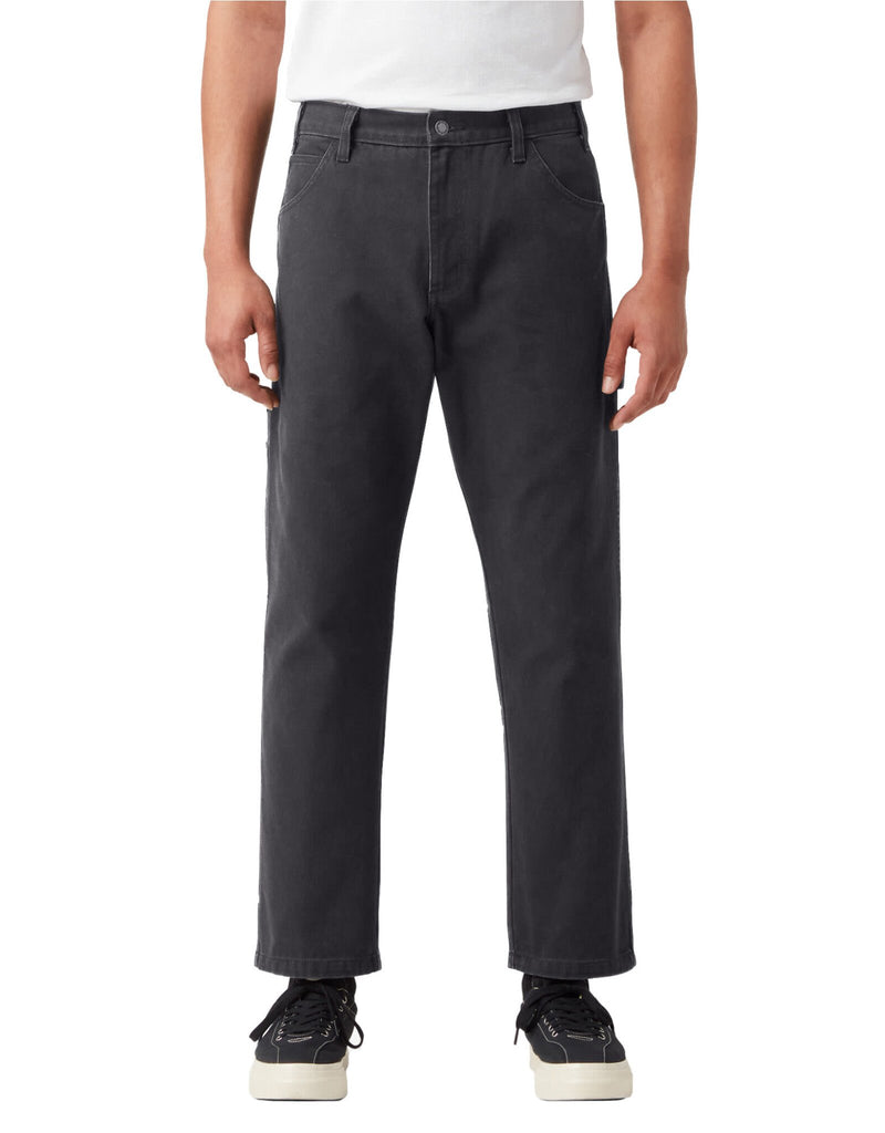 [DUR03SBK] MENS DICKIES REGULAR FIT STONEWASHED DUCK CARPENTER PANTS
