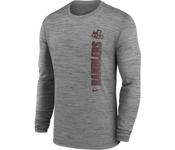 Mens Nike Loyola University Chicago Velocity Team Issue Long Sleeve Tee Shirt